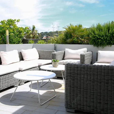 Duplex Climatise Avec Terrasse Vue Au Pied De La أنتيب